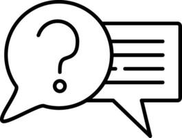 Question Line Icon vector