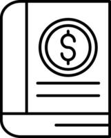 Accounting Book Line Icon vector