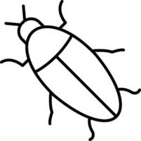 icono de línea de cucaracha vector