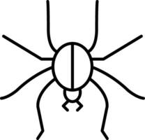 icono de línea de araña vector