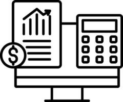 Accountant Line Icon vector