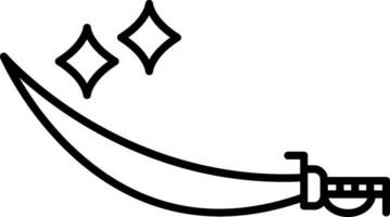 Sword Line Icon vector