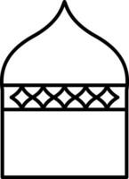 Islamic Architecture Line Icon vector