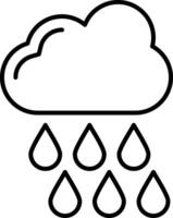 Rainy Line Icon vector