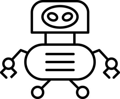 juguete robótica línea icono vector
