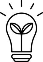 Light Bulb  Line Icon vector
