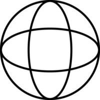 Globe Line Icon vector