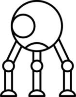 Robot Line Icon vector