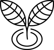 icono de línea de planta vector