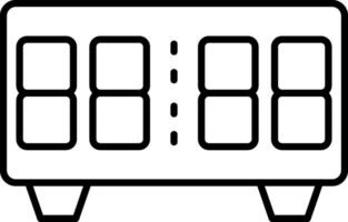 Digital Clock Line Icon vector