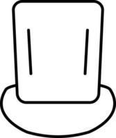 Top Hat Line Icon vector