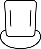 Top Hat Line Icon vector