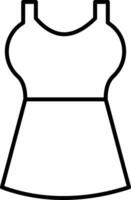 Dress Line Icon vector