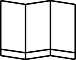 Folding Screen Line Icon vector