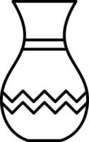 Vase Line Icon vector