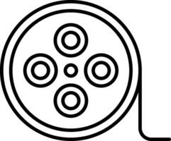 Film Reel Line Icon vector