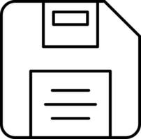 Diskette Line Icon vector