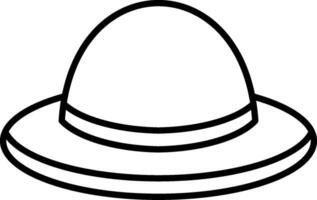 icono de línea de sombrero vector