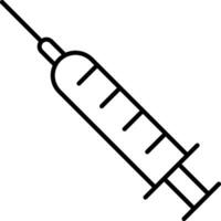 Syringe Line Icon vector