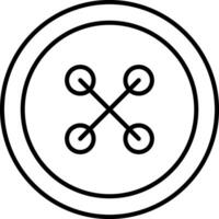Cloth Button Line Icon vector