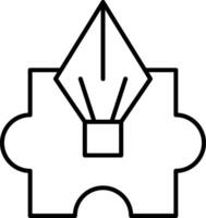 Puzzle Line Icon vector