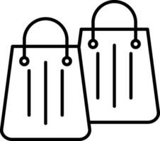 Shopping Bag Line Icon vector