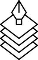 Layers Line Icon vector