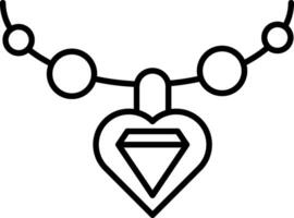 Necklace Line Icon vector