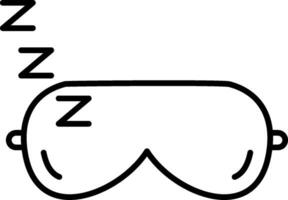 Sleeping Mask Line Icon vector