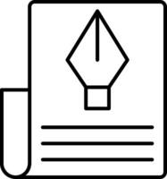 icono de línea de documento vector