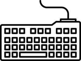 icono de línea de teclado vector