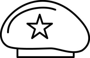 Beret Line Icon vector