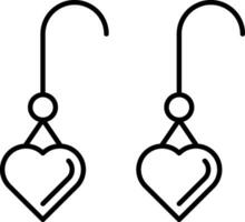 Earrings Line Icon vector