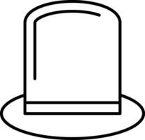 icono de línea de sombrero de copa vector