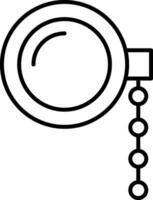 Monocle Line Icon vector