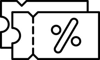 Discount Line Icon vector