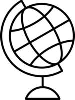 icono de línea de globo vector