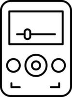 Audio Player Line Icon vector