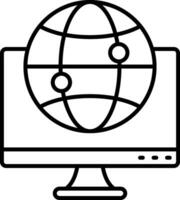 Internet Line Icon vector