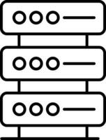 Database Line Icon vector