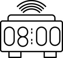 Smart Clock Line Icon vector