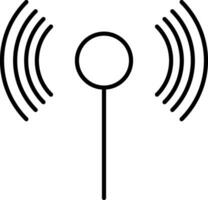 icono de línea wifi vector