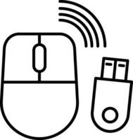 Wireless Mouse Line Icon vector