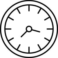 icono de línea de reloj vector