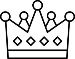 Crown Line Icon vector