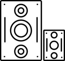 icono de línea de altavoz vector