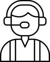 Customer Service Line Icon vector