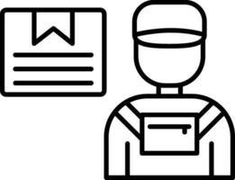 Courier Line Icon vector