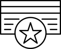 Member Card Line Icon vector