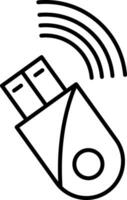 Usb Modem Line Icon vector